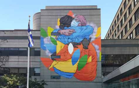 Covid in Montreal urban art